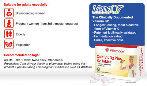 Vitamode® CalciVit D3 Plus K2 Tablet (60s)
